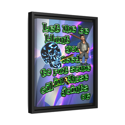 og - framed canvas art (grey-pink wave)