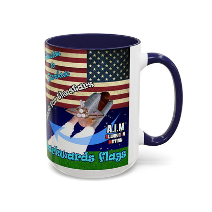 shoot for the stars - Accent Mug ('snoops' background)