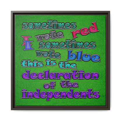 declaration of the independents - framed canvas art (green turf)