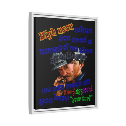 high noon - framed canvas art (black)