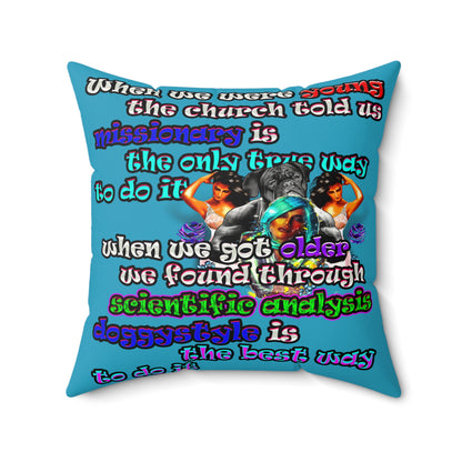 doggystyle - Faux Suede Square Pillow - (turquoise)