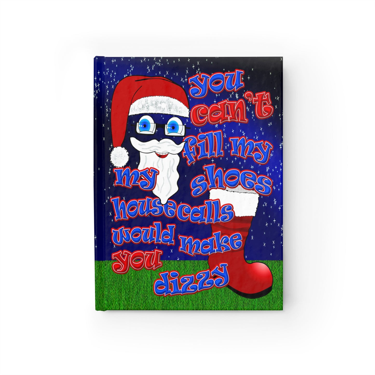 santa's shoes - journal-blank ('snoops' background)