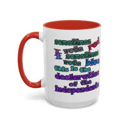 declaration of the independents - Accent Mug (white)