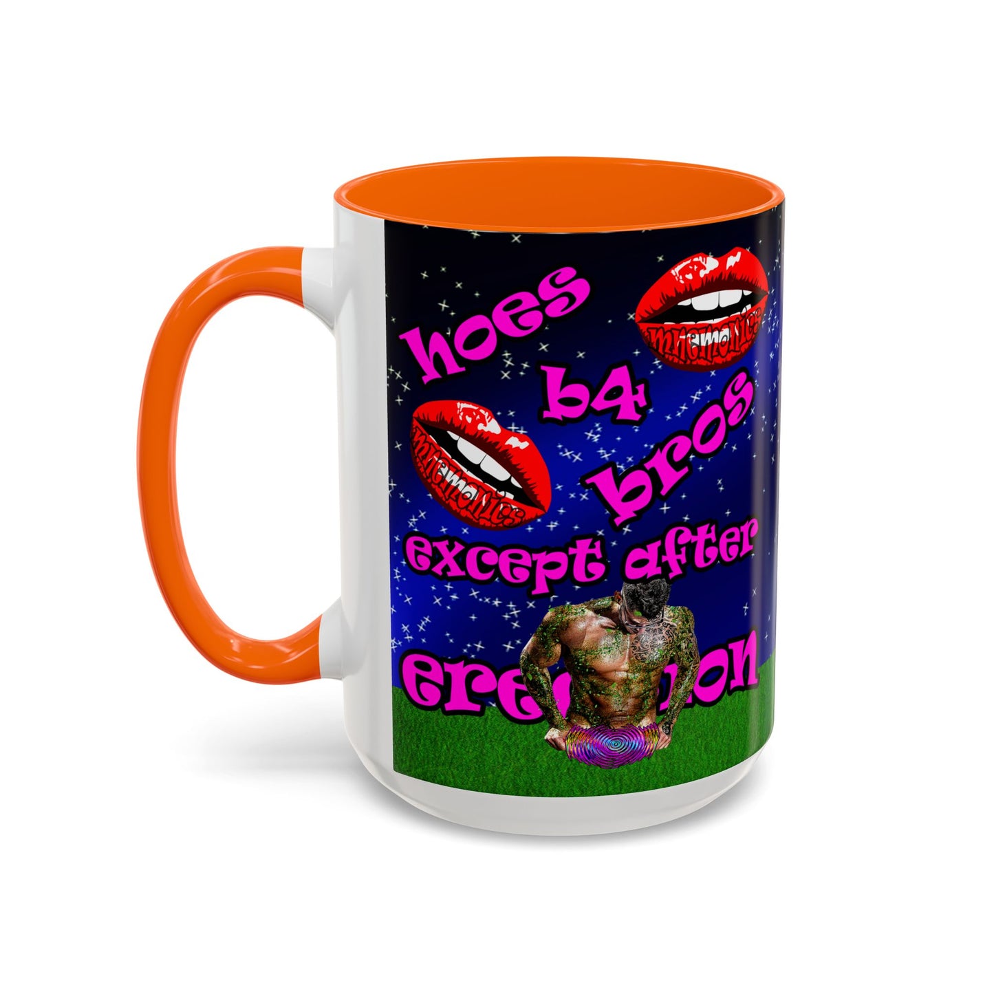 hoes b4 bros - Accent Mug ('snoops' background)