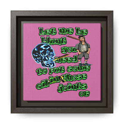 og - framed canvas art (light pink)