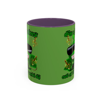 disc jockey - Accent Mug (green)