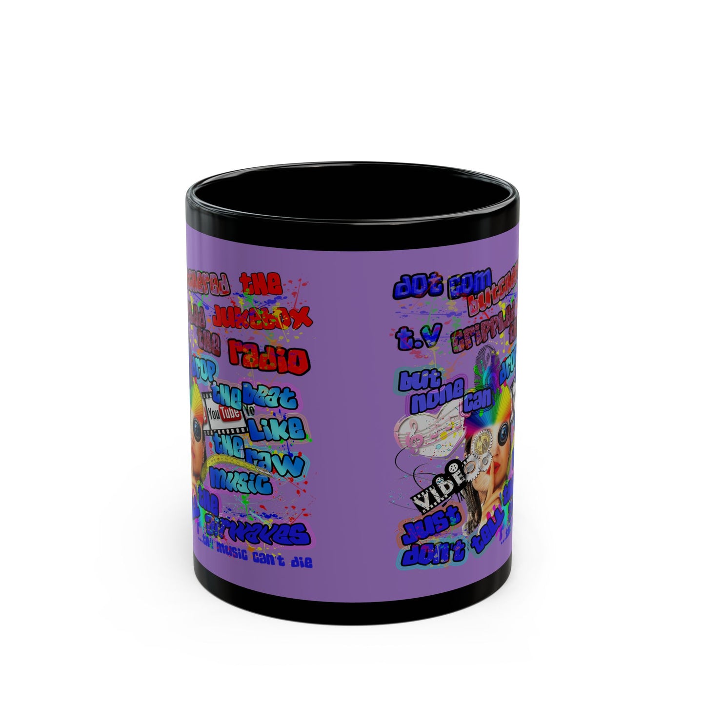 drop the beat - Black Mug (light purple)