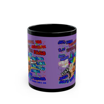 drop the beat - Black Mug (light purple)