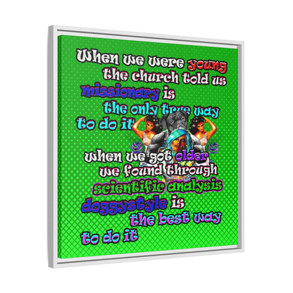 doggystyle - framed canvas art (logo green)