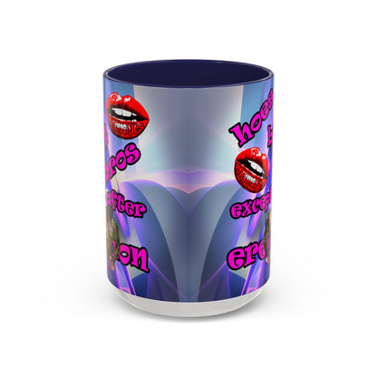 hoes b4 bros - Accent Mug (grey-pink wave)