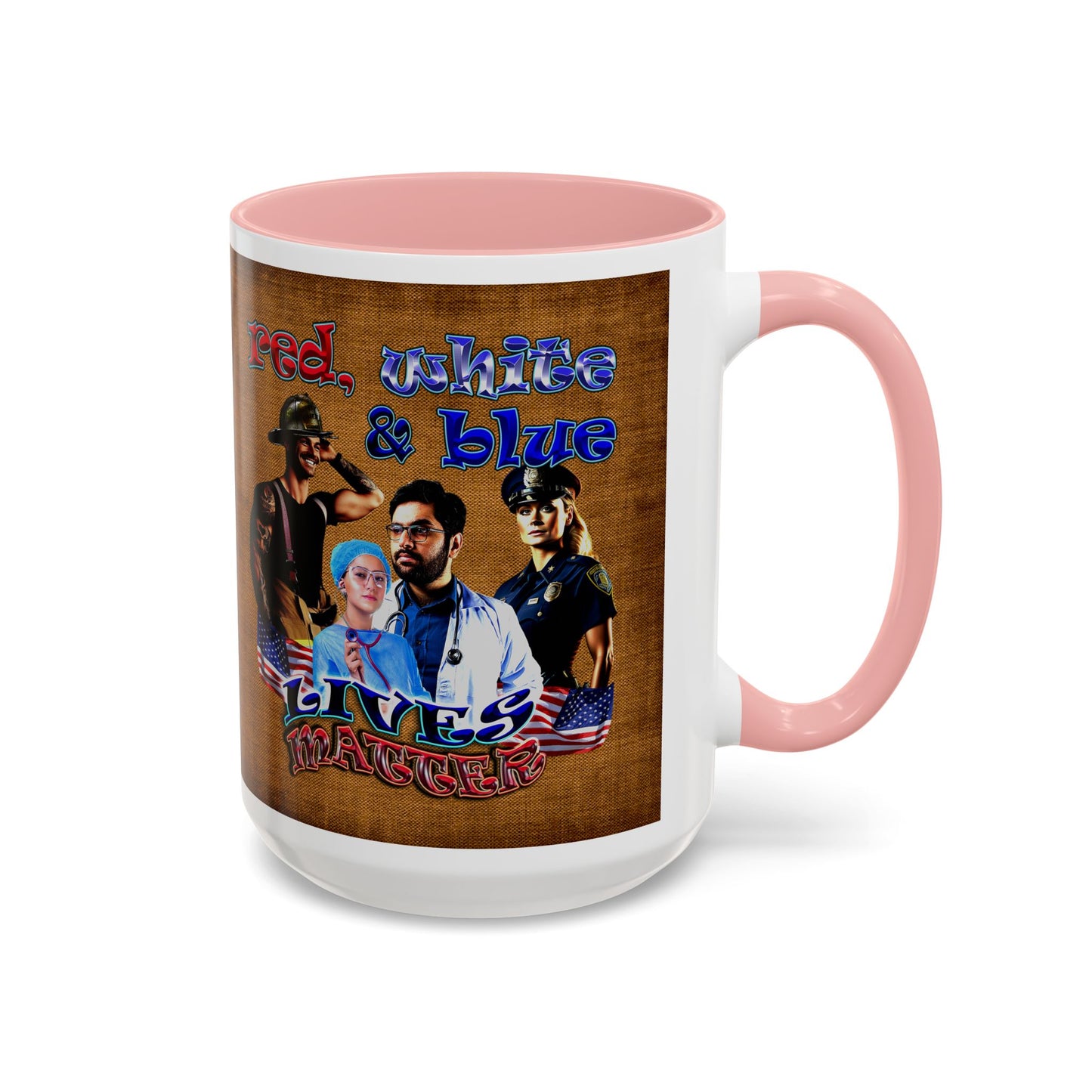 rw&b lives matter - Accent Mug (brown papyrus)