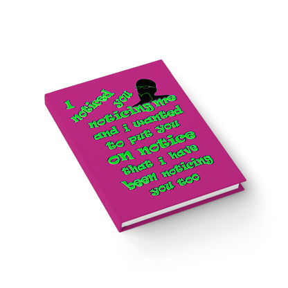 noticed you noticing - journal-lined (pink)