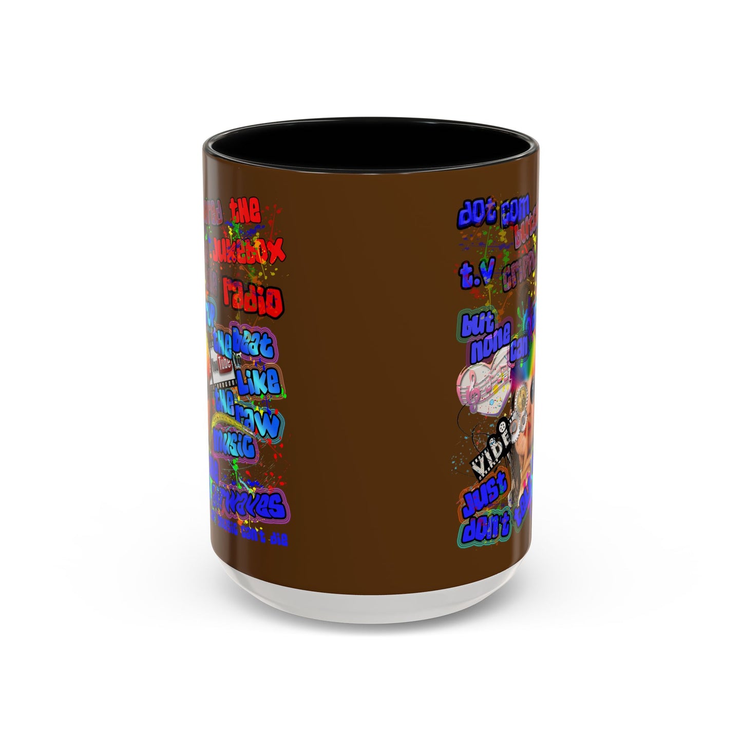 drop the beat - Accent Mug (brown)