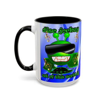 disc jockey - Accent Mug (blue-white wave)