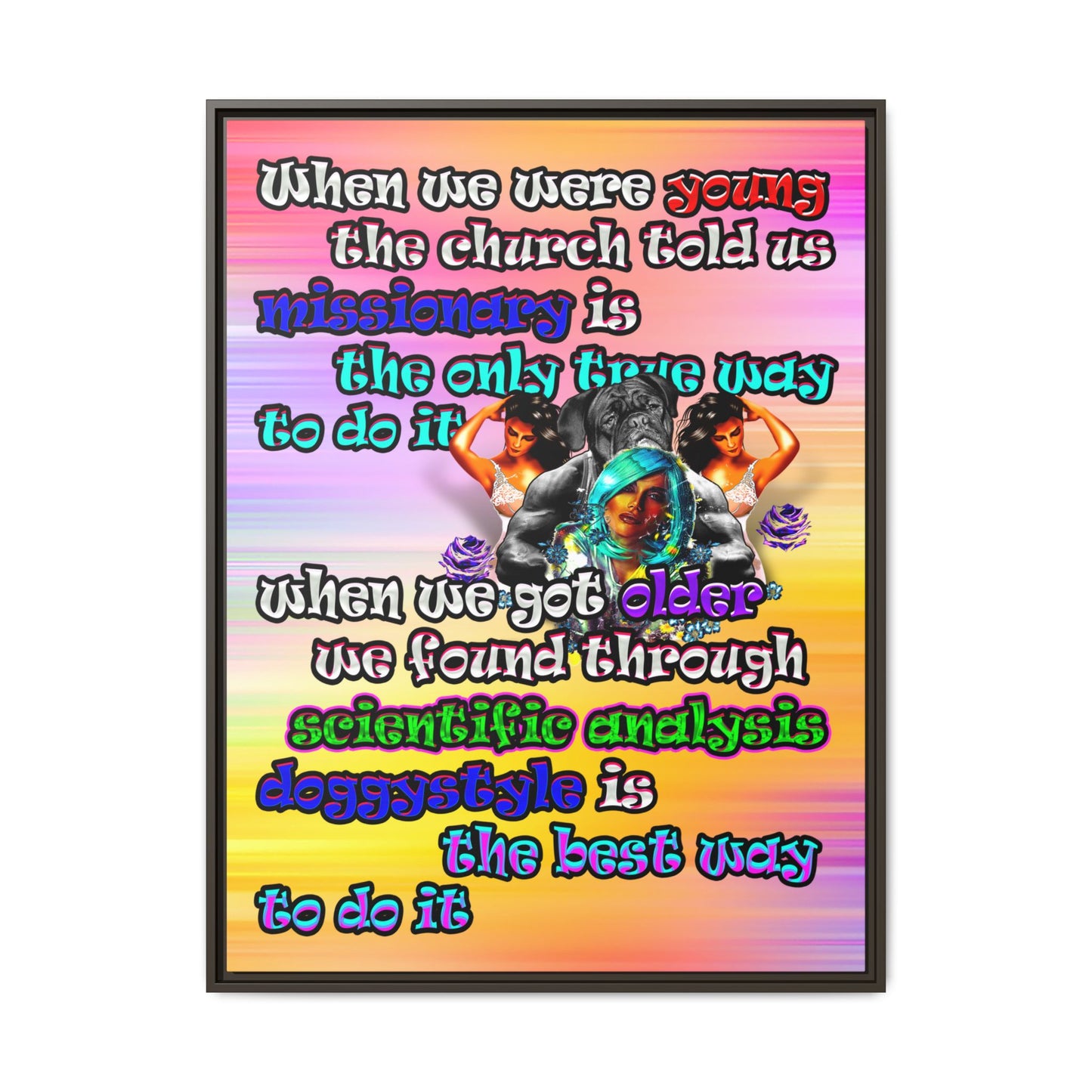doggystyle - framed canvas art (color blur)