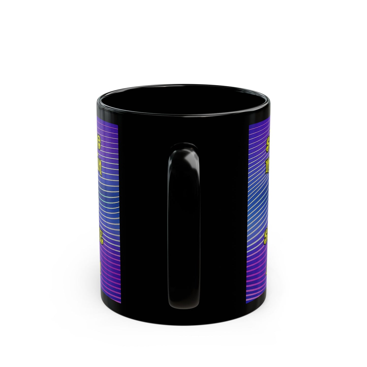 shoot the moon again - Black Mug (purple wave)