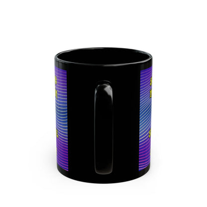 shoot the moon again - Black Mug (purple wave)