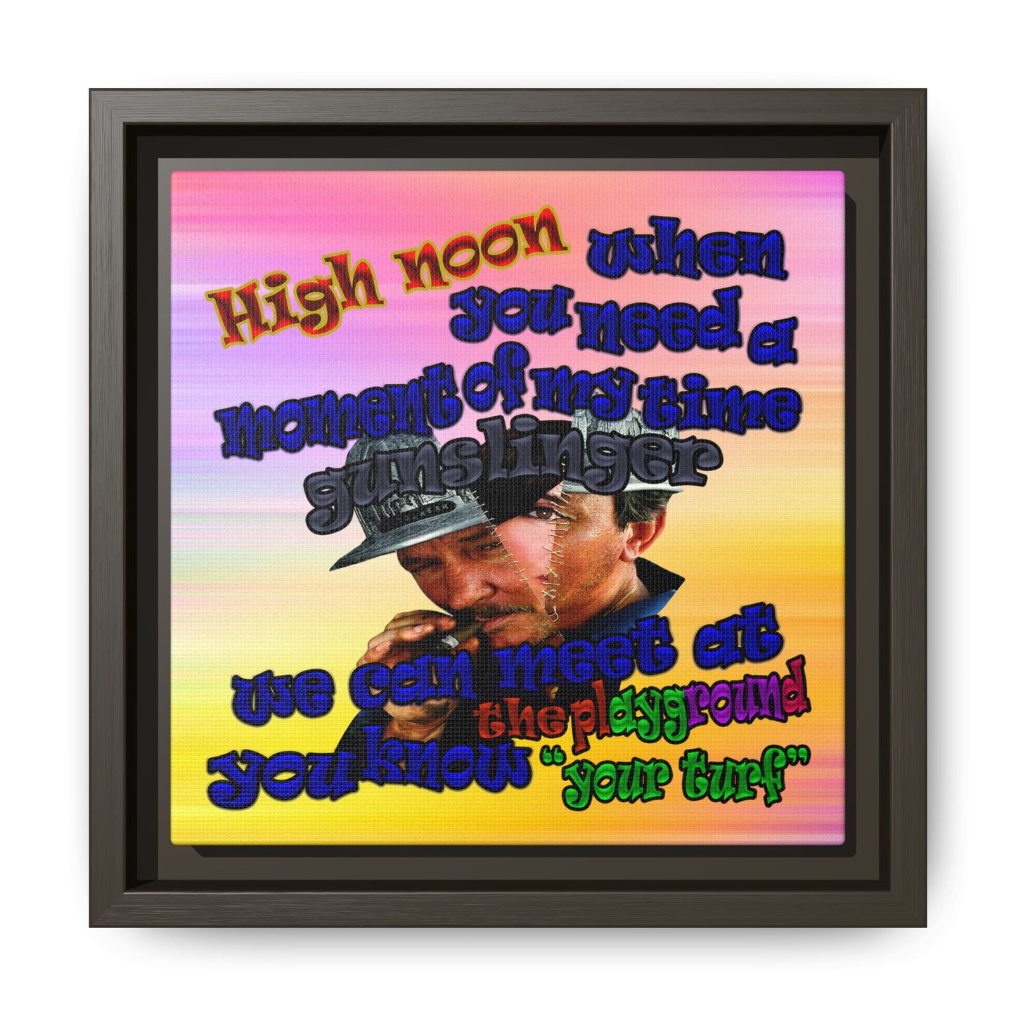 high noon - framed canvas art (color blur)