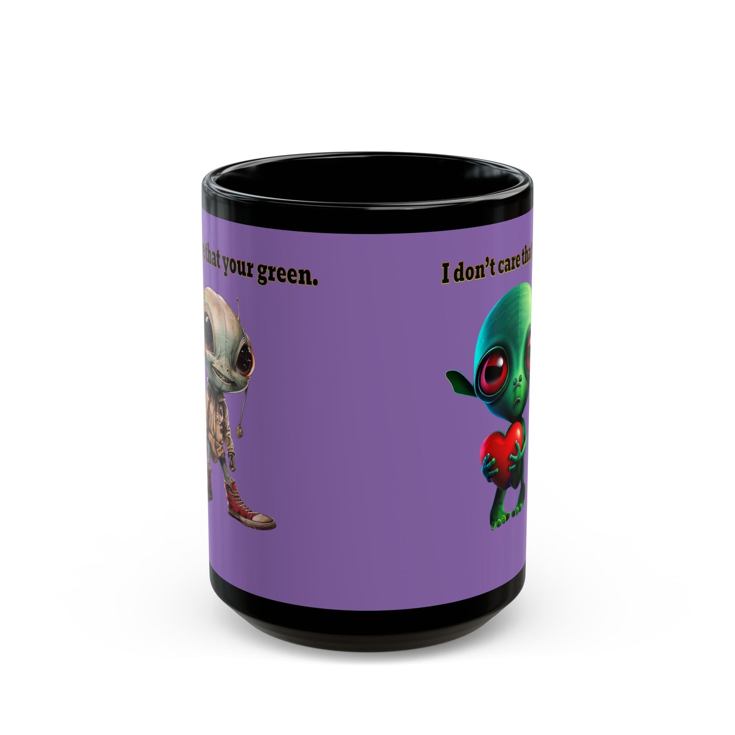 I don't care that your grey - Black Mug (light purple)