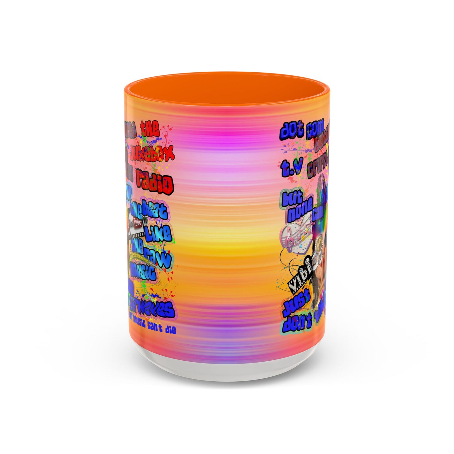 drop the beat - Accent Mug (color blur)
