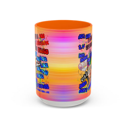 drop the beat - Accent Mug (color blur)