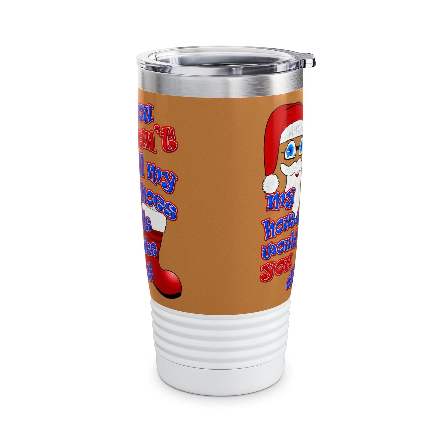 santa's shoes - Ringneck Tumbler, 20oz (light brown)