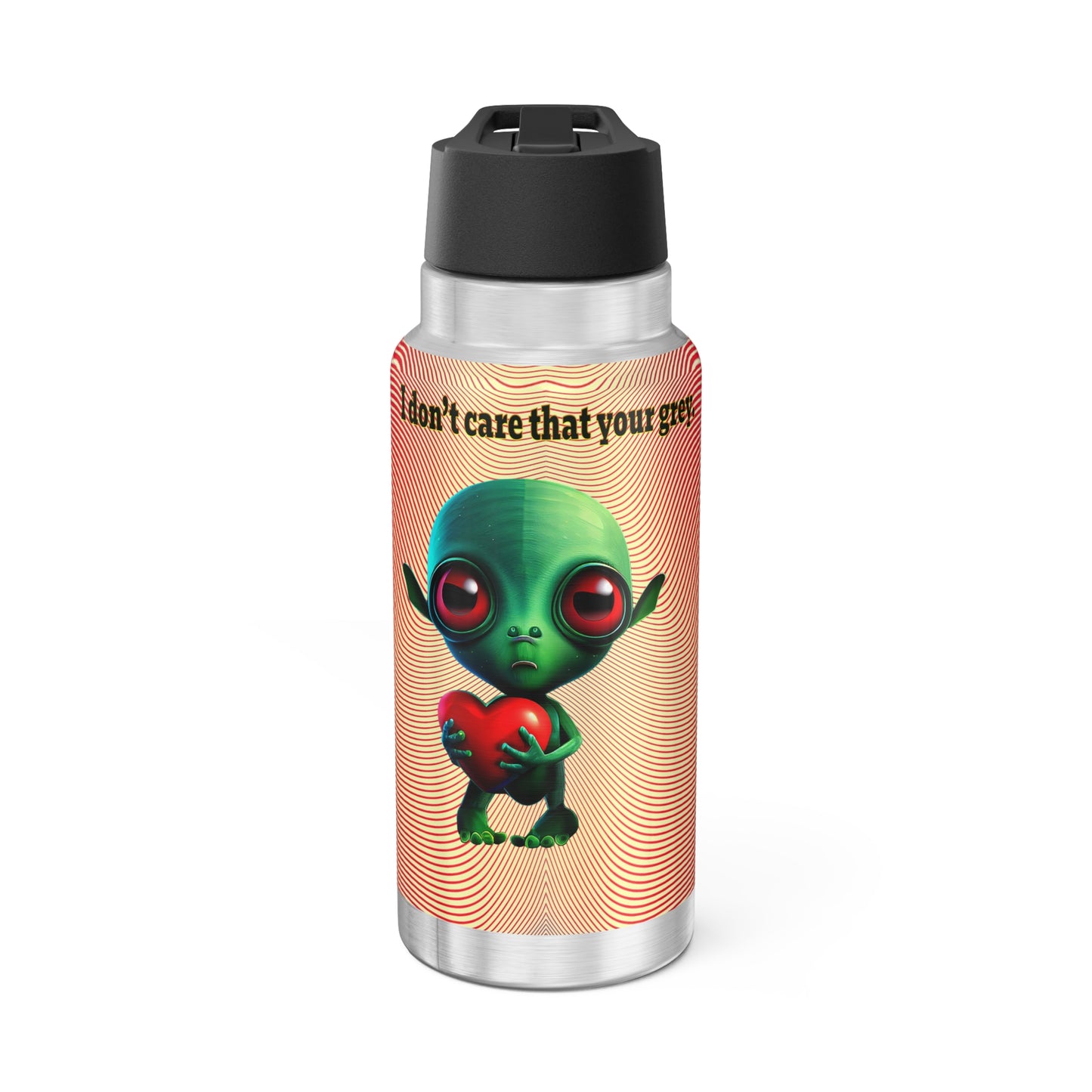I don't care that your grey - Gator Tumbler, 32oz  (yellow-orange wave)