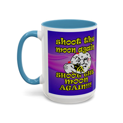 shoot the moon again - Accent Mug (purple-pink wave)