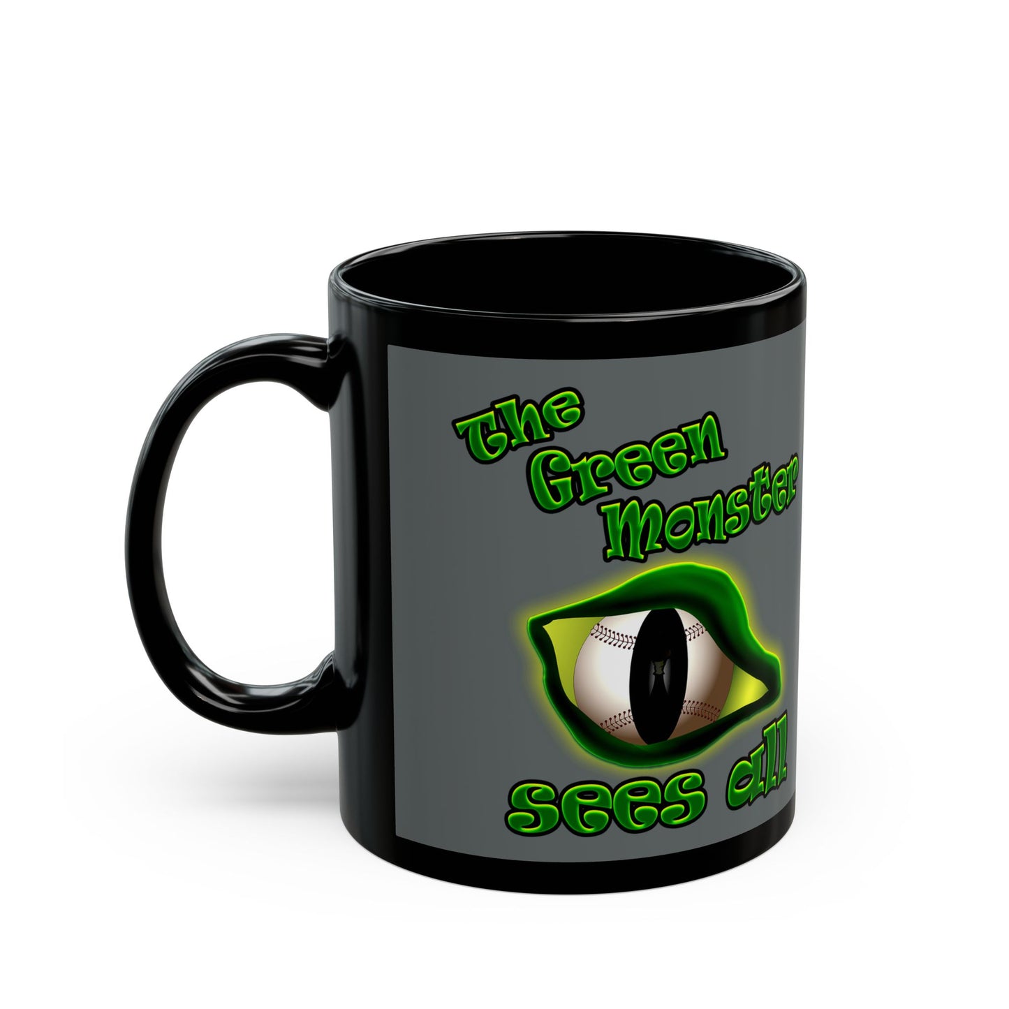 green monster - Black Mug (dark grey)