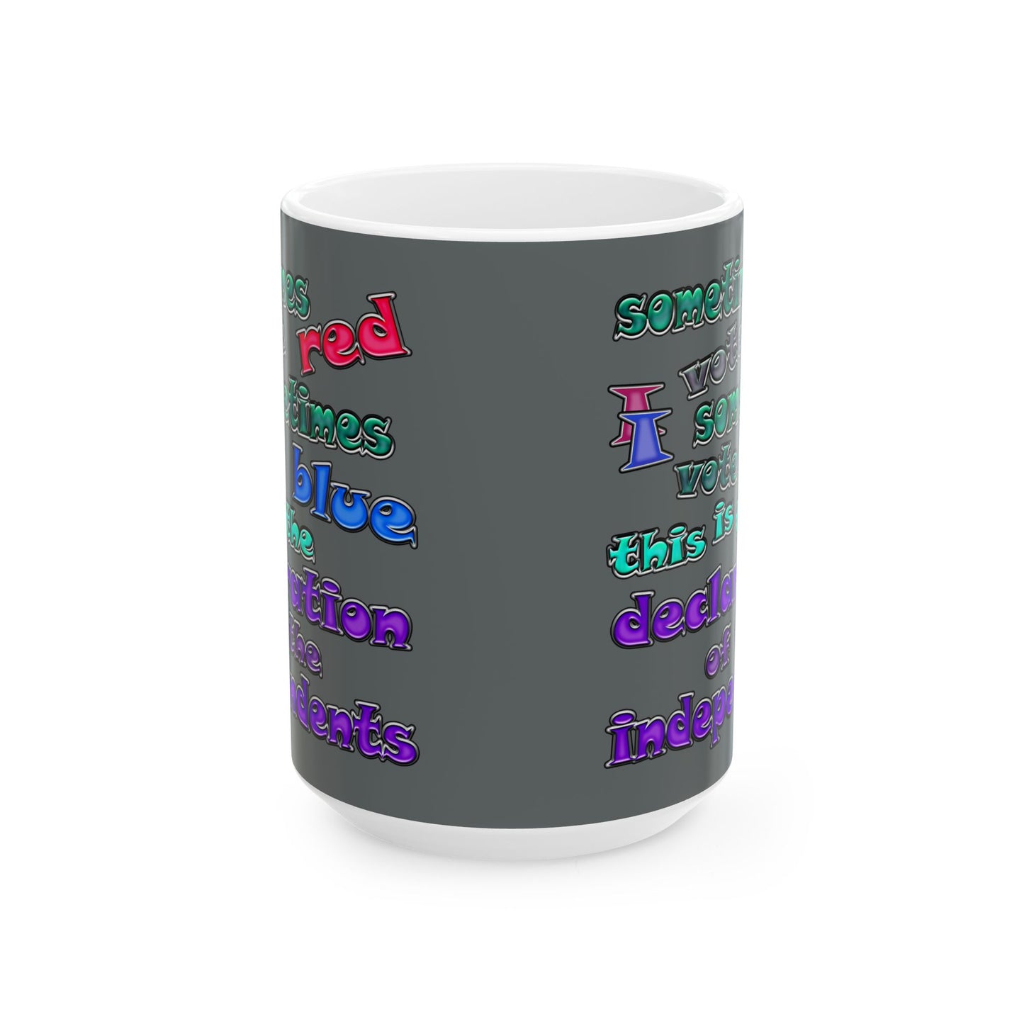 declaration of the independents - White Mug (dark grey)