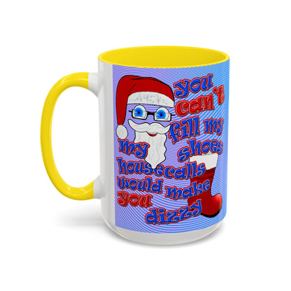 santa's shoes - Accent Mug (light blue-purple wave)