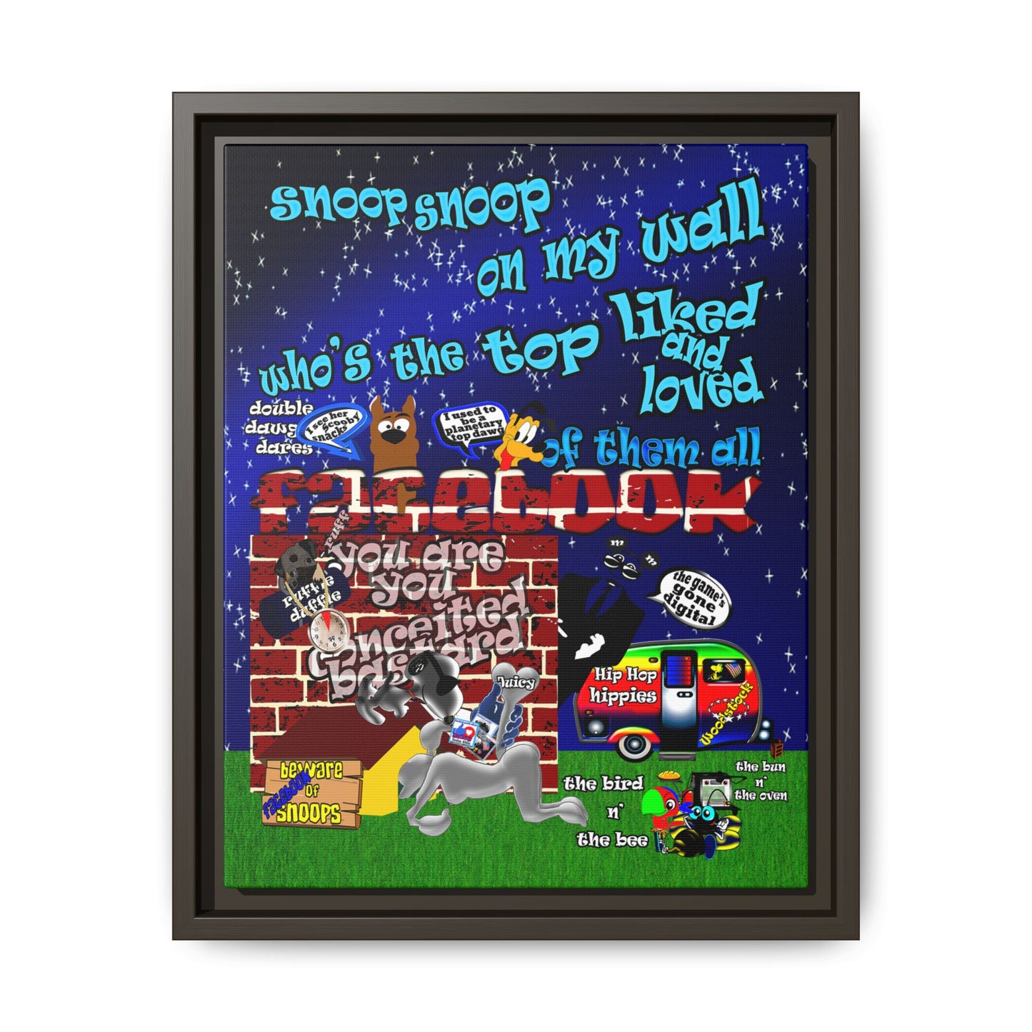 snoops - framed canvas art