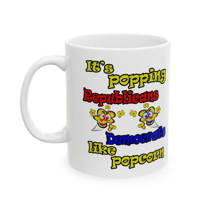 popping like popcorn - White Mug (white)