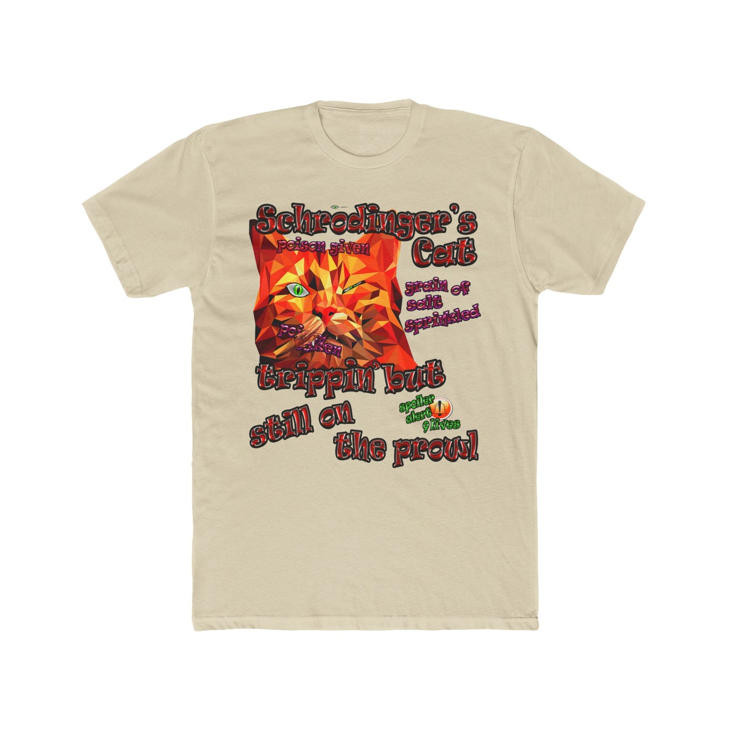 schrodinger's cat - Men's Cotton Crew Tee