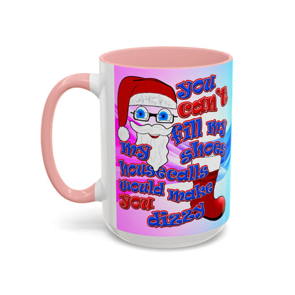 santa's shoes - Accent Mug (light blue-pink wave)
