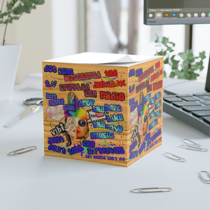 drop the beat - note cube (butterscotch wood finish)