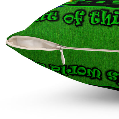 disc jockey - Spun Polyester Square Pillow - ('snoops' background)
