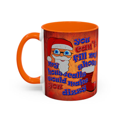 santa's shoes - Accent Mug (burnt orange)