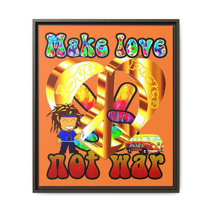 love peace - framed canvas art (crusta)