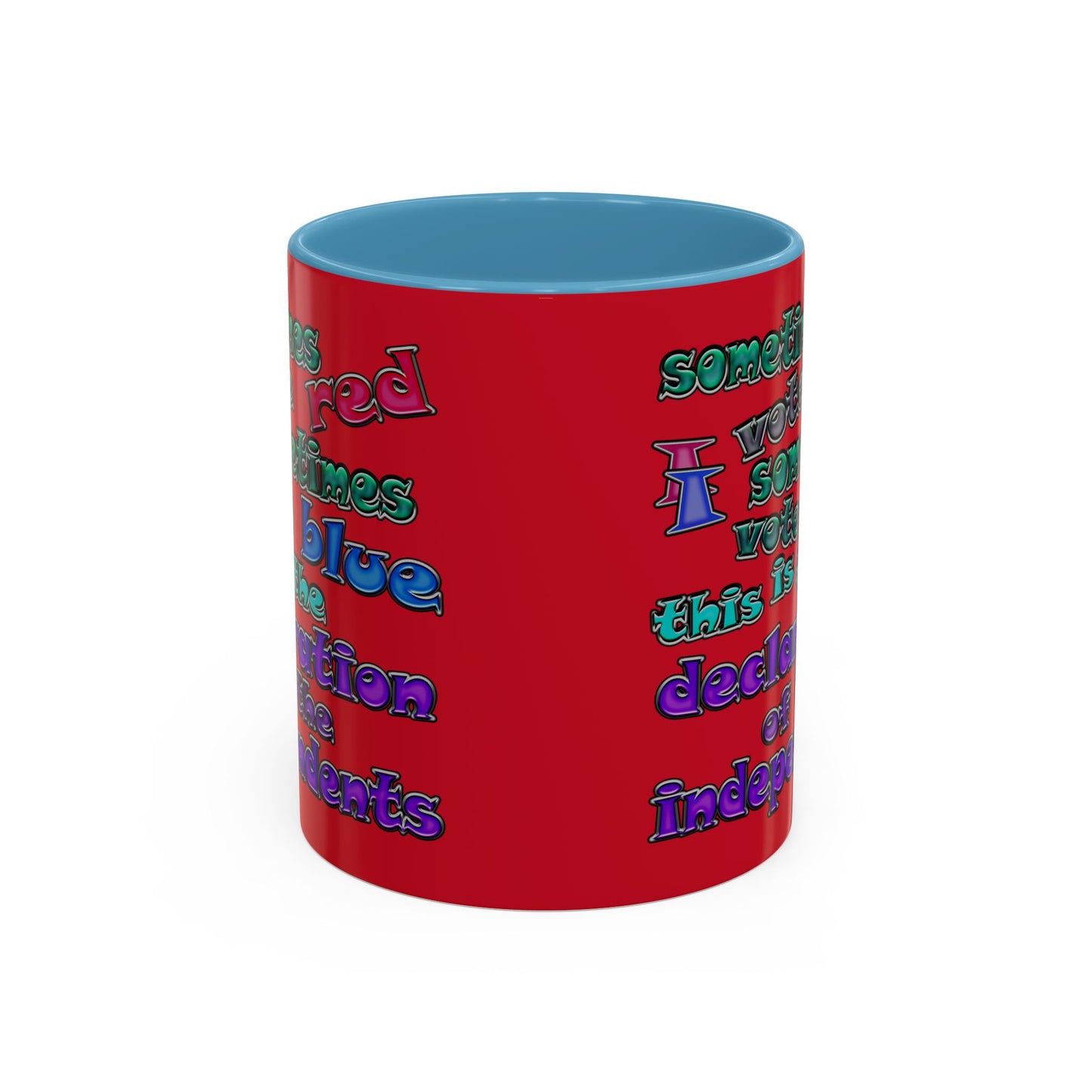 declaration of the independents - Accent Mug (dark red)