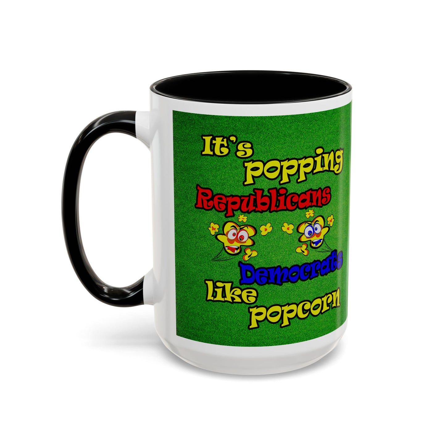 popping like popcorn - Accent Mug (green turf)