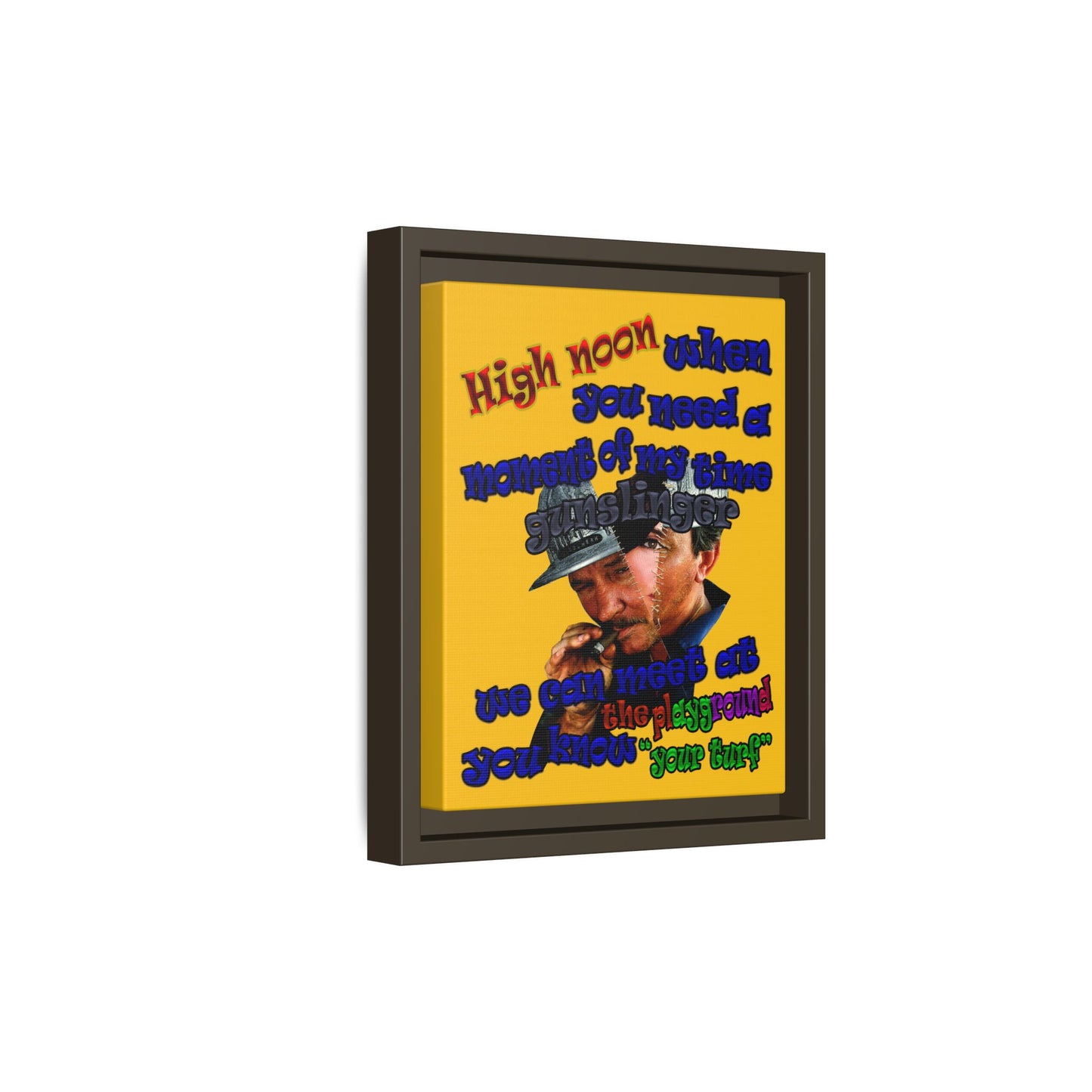 high noon - framed canvas art (yellow)