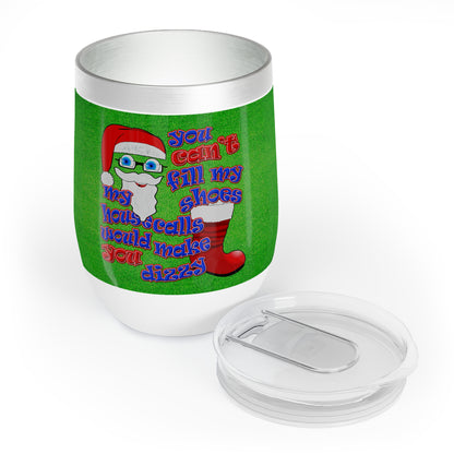 santa's shoes - Chill Wine Tumbler (green turf)