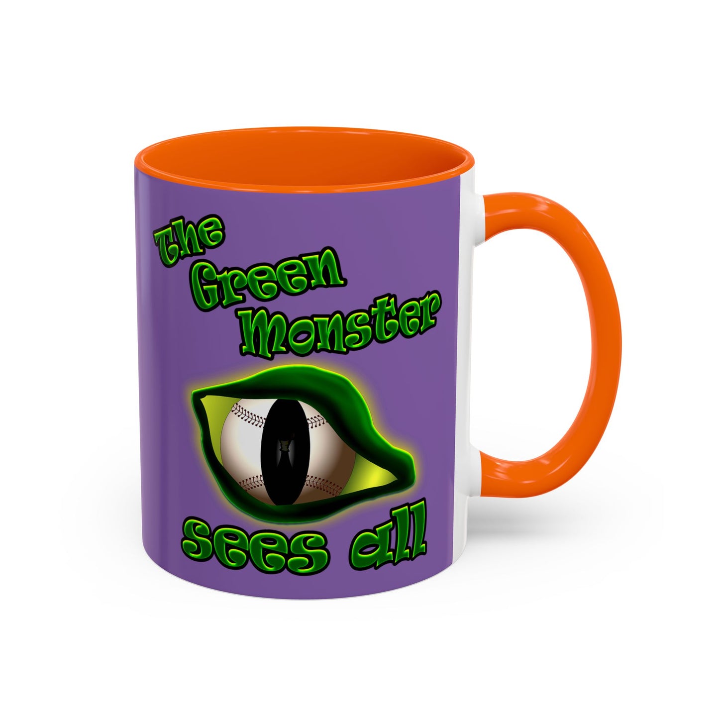 green monster - Accent Mug (light purple)