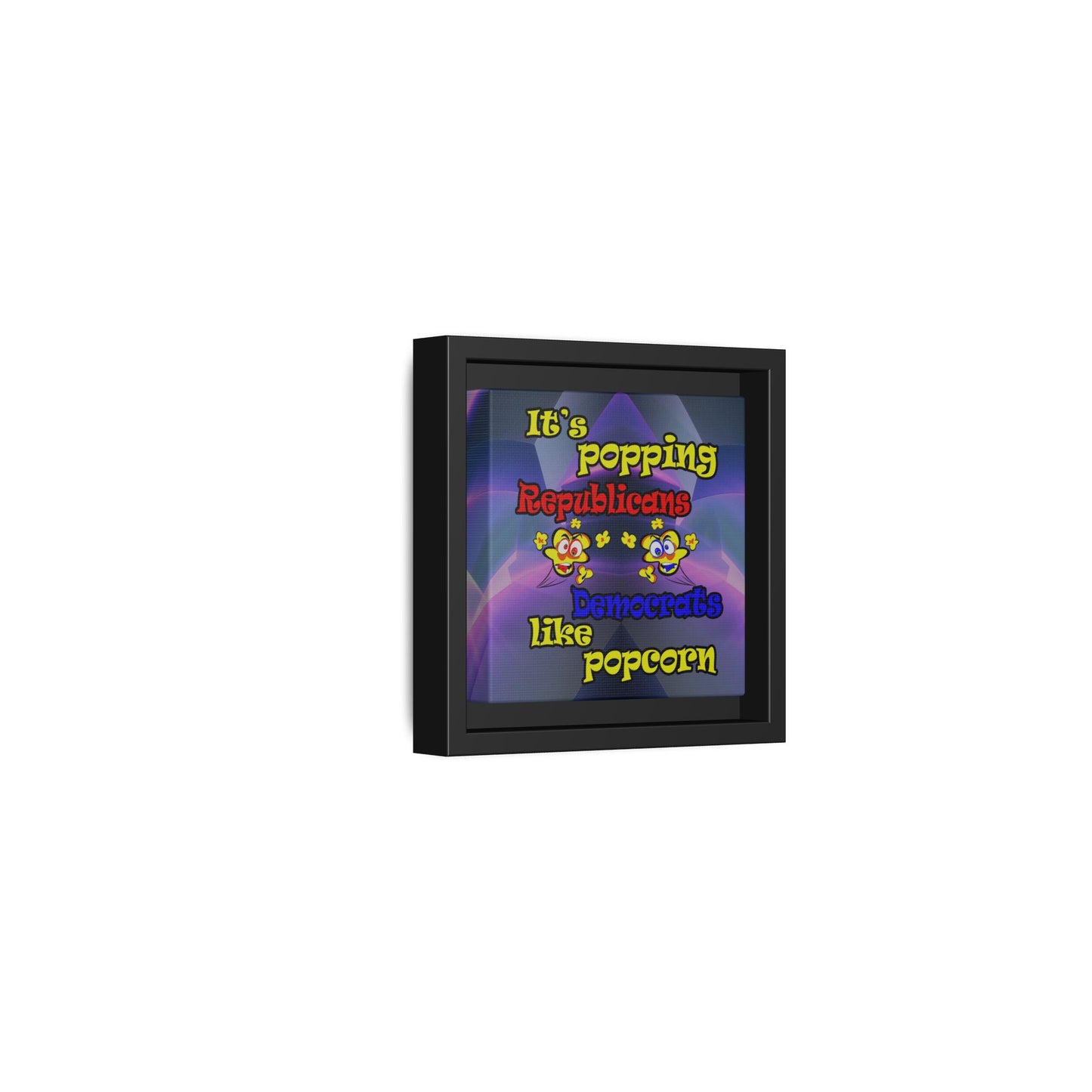 popping like popcorn - framed canvas art (grey-pink wave)