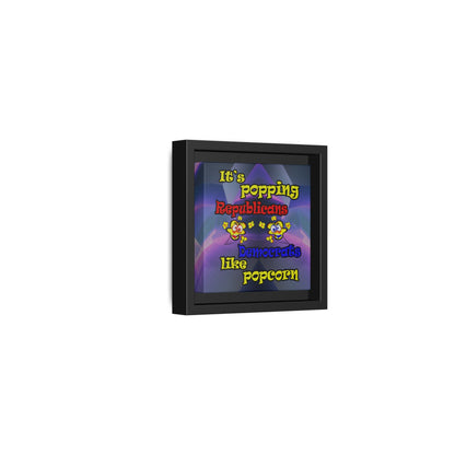 popping like popcorn - framed canvas art (grey-pink wave)