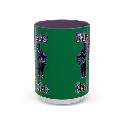 em cee squared - Accent Mug (dark green)