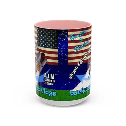 shoot for the stars - Accent Mug ('snoops' background)