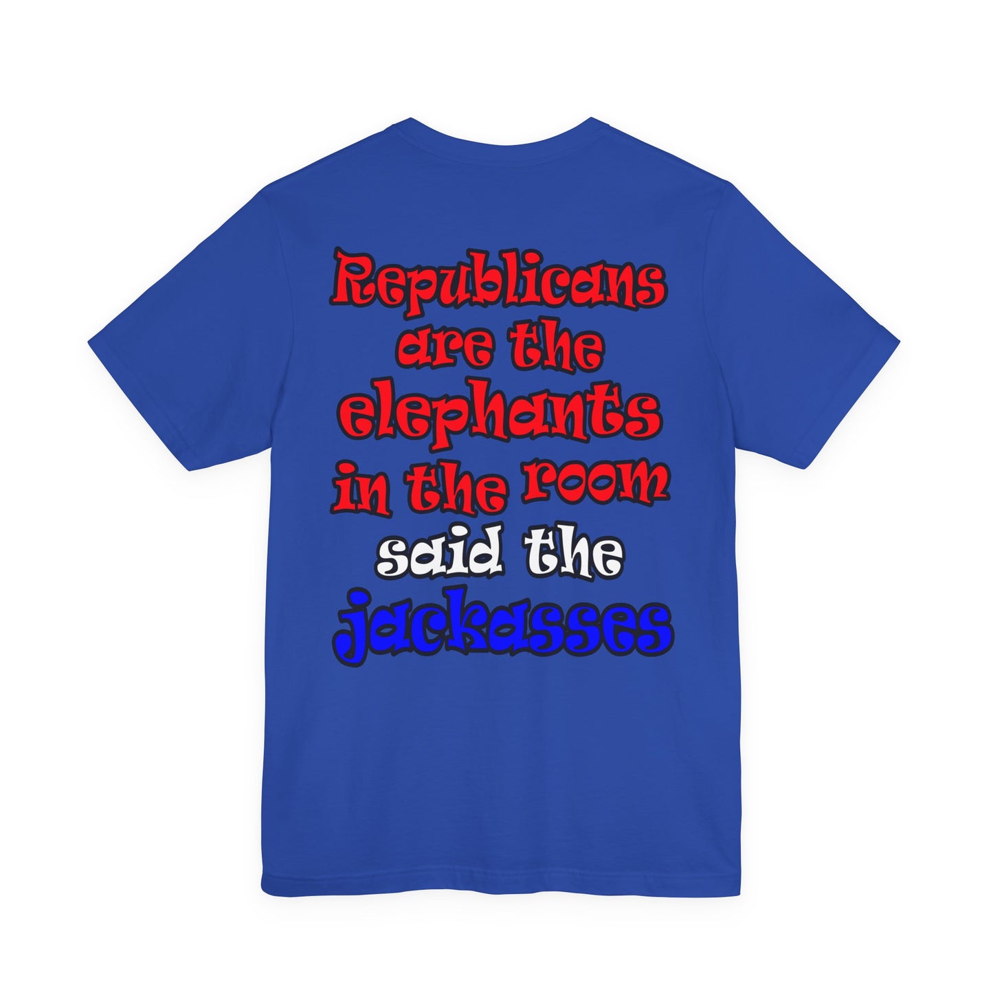 donkeys and elephants - Unisex Jersey Short Sleeve Tee