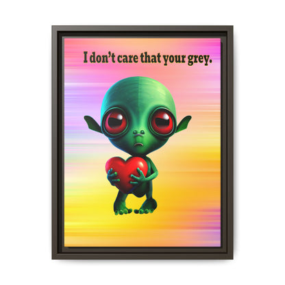 I don't care that your grey - framed canvas art (color blur)